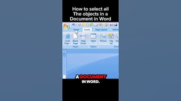 How to Select All Objects in a Word Document | Quick Guide