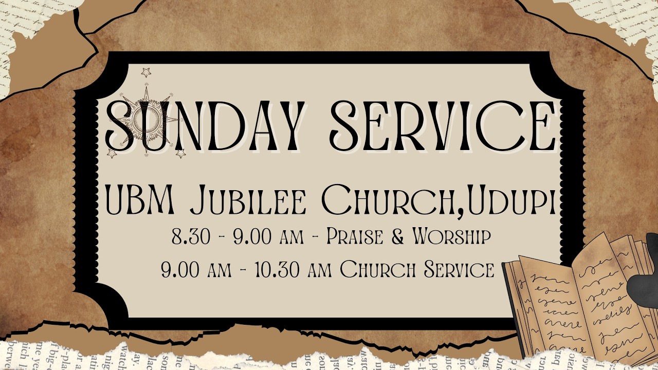 Sunday Service, UBM Jubilee Church, Udupi. |01-03-20206 | 8.30am