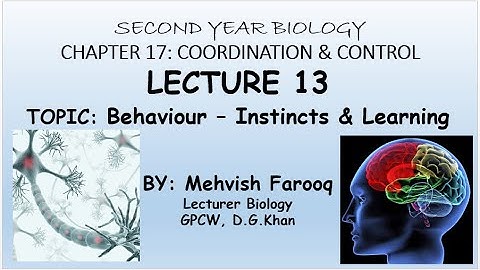 Chapter 17: Behaviour – Instincts & learning by Mehvish Farooq