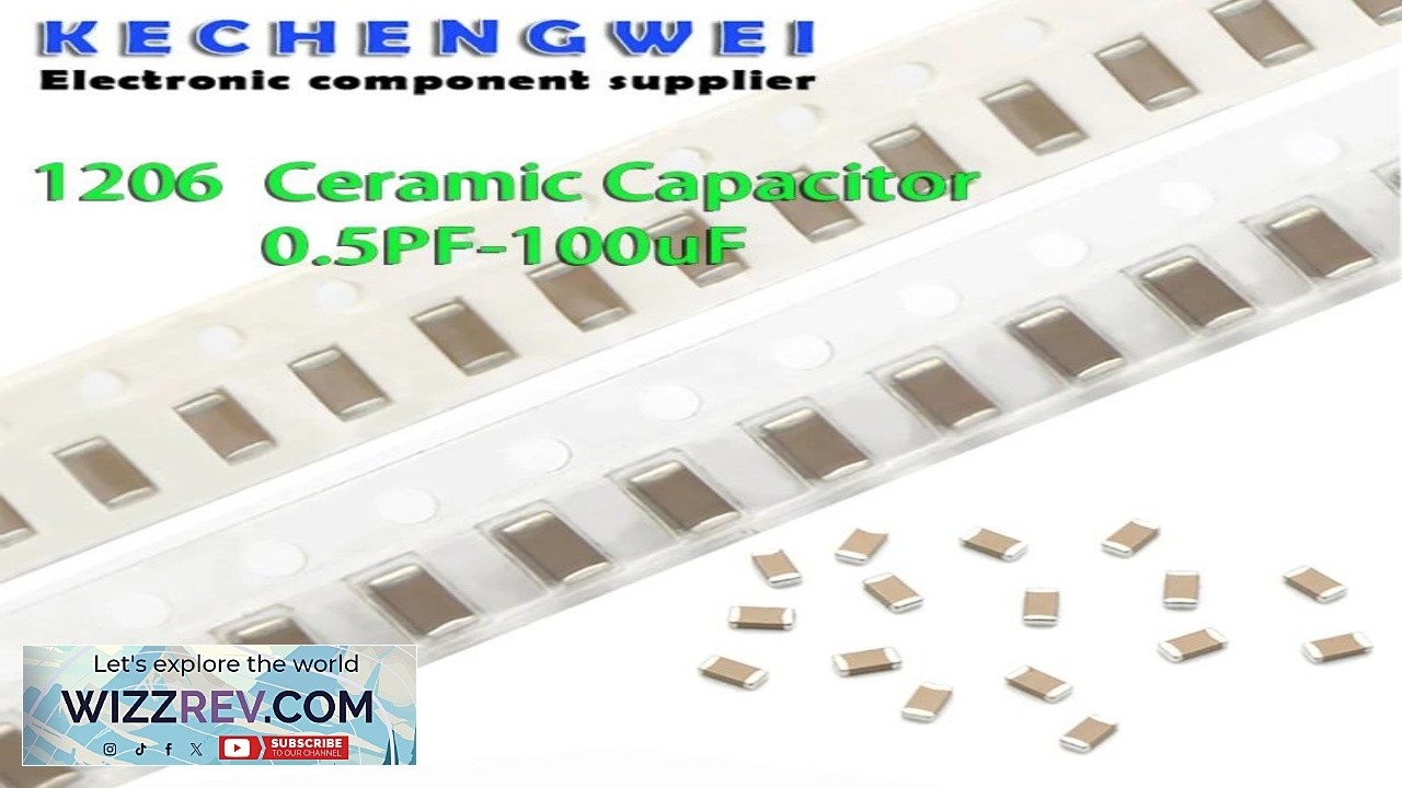 100pcs 1206 50V SMD Thick Film Chip Multilayer Ceramic Capacitor 0.5pF 100uF 10NF