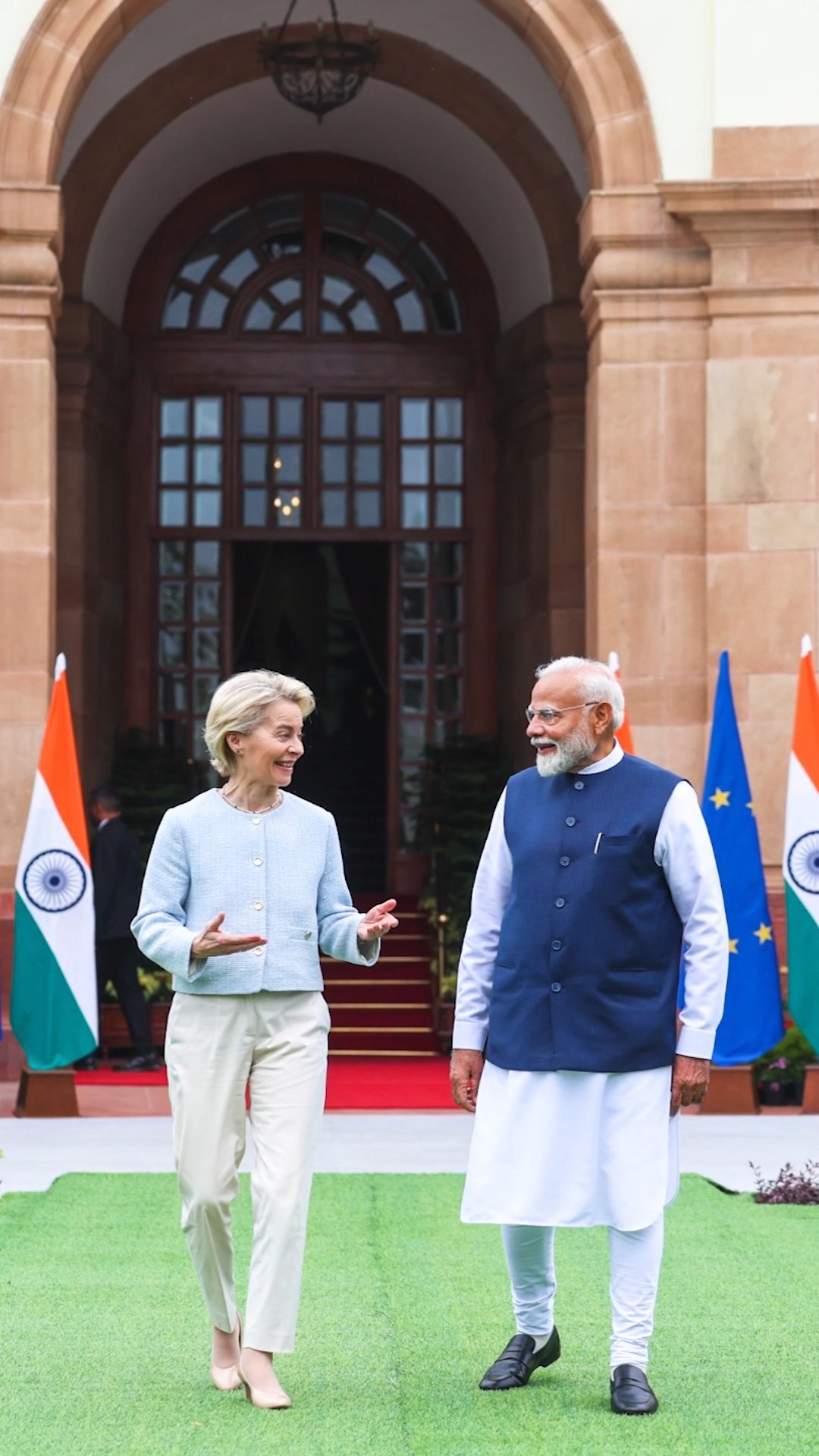 PM Modi meets President of the European Commission Ursula Von Der Leyen in New Delhi | #shorts