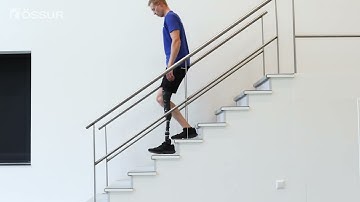 Stair Descent Step Over Step - Full Foot Placement (Transtibial Functional Training)