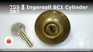 207  Ingersoll SC1 10-Lever cylinder picked and gutted