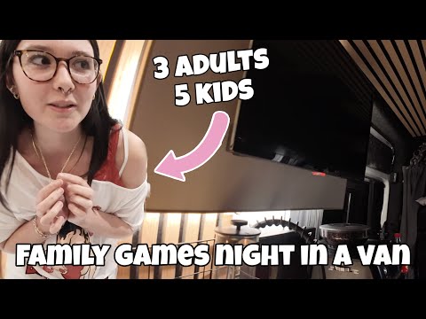 Family GAMES Night In A Van With 8 People Campsite Stop Over Chores And Dinner Cosy Vibes 