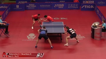 Xu Xin/Fan Zhendong vs Kirill Skachkov/Vladimir Sidorenko | 2019 ITTF Swedish Open Highlights (1/4)