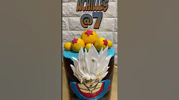 DRAGON BALL CAKE | SAN GOKU fondant face #shorts