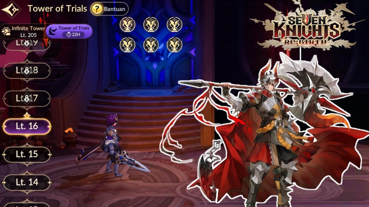 Seven Knight Rebirth - Tower of Trial 16F Spike 6 Medals 