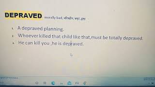 DEPRAVED#vocabulary meaning#english educational#educational !!!