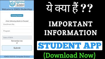 IGNOU official Student Mobile Application full information By TIPS GURU