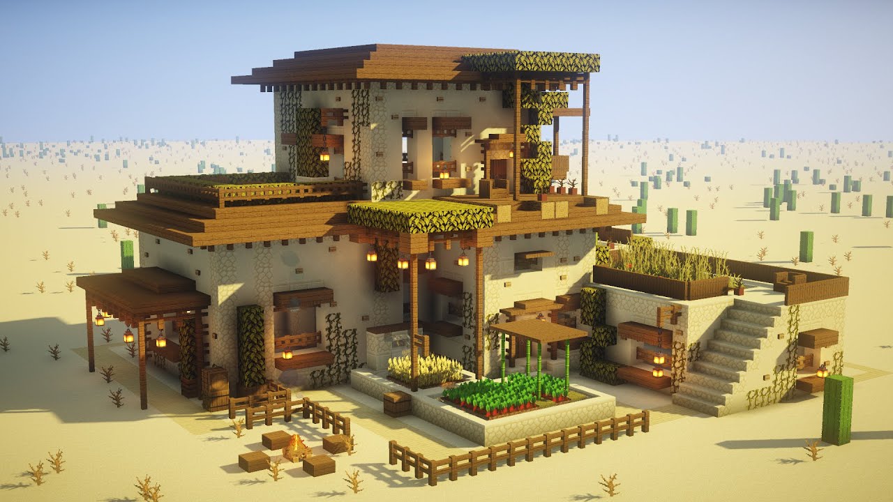 Minecraft: How to Build a Large Desert House Tutorial (EPIC) - YouTube