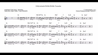 Gökyüzünde Bölük Bölük Turnalar - Nota Akor Eşlik - C Instruments La 