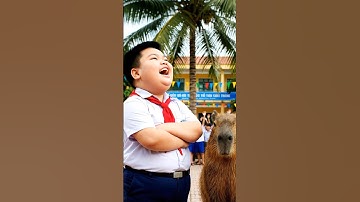 🌴Giải leo cây dừa kỳ thú, Nhật béo vs Capy 🤣... #funny #giaitri #shorts #ai #videoviral #fypシ