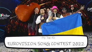 My Top 40 - Eurovision Song Contest 2022 (After the Grand Final)