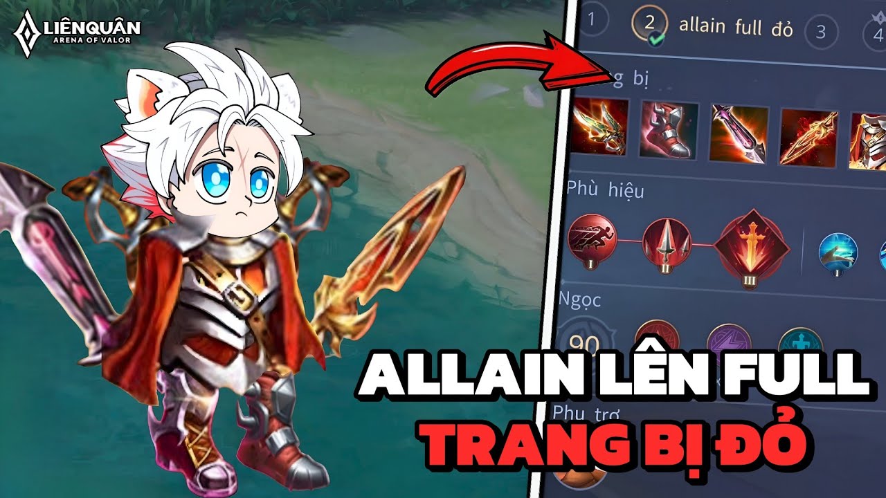 Thử Thách Allain Lên Full Trang Bị Màu Đỏ