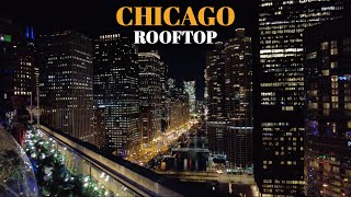CHICAGO Christmas 2023 ✨ London House Rooftop Bar Christmas Decorations and City View at Night 4K