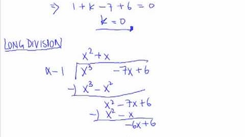 13.  The Remainder and Factor Theorem - Example 8 (con