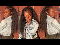 Half up Half Down Feed In Braids &amp; Curly Crochet | Trending Protective Hairstyle | RE-UPLOAD