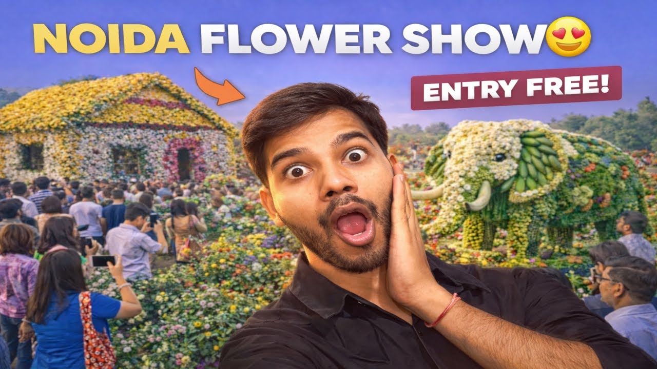 Noida me  flower show chal raha hai 