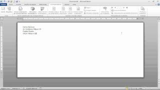 Combinación de Correspondencia Word 2010  04 Combinación en Sobres para Cartas