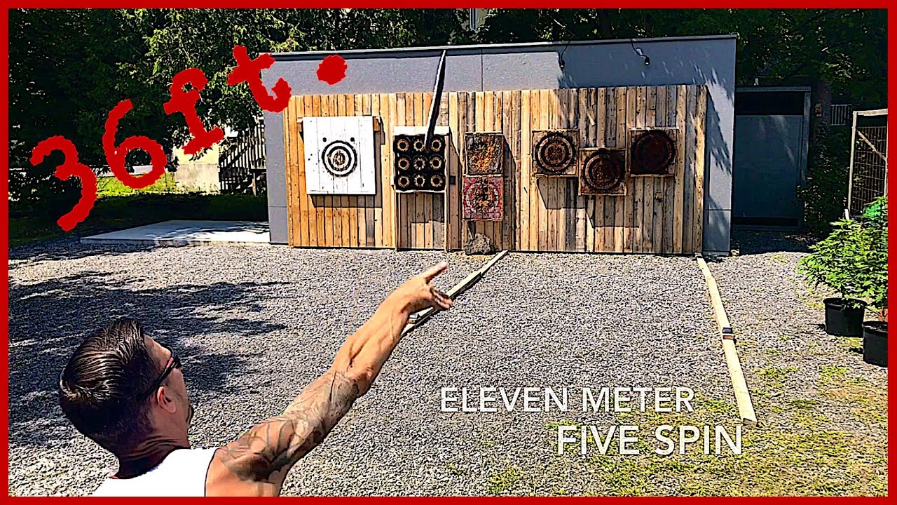 11 meter 5 spin, Knife Throwing YouTube