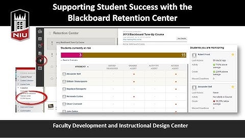 Supporting Student Success with the Blackboard Retention Center
