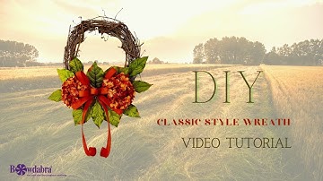 How To Create DIY Classic Style Wreath & Bows #diybowwreathtutorial #diybows #diywreath