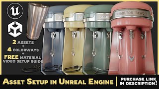 Retro Diner Milkshake Maker Mesh & Material Setup in Unreal Engine | Asset Guide