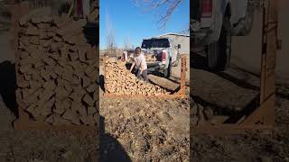 How to Stack Firewood the Right Way #shorts