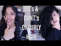 THE DO&#39;S AND DONT&#39;S OF STYLING YOUR CURLY HAIR