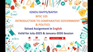 BPSC 105 SOLVED ASSIGNMENT in English | BPSC 105 Solved Assignment in English July 2025 & Jan 2026