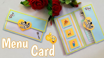 Menu Card design ll Menu Card kaise banaye ll menu card design for school project l #37