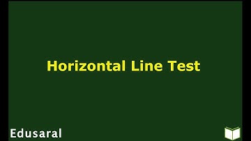 Horizontal Line Test |  Graphs and Functions | IIT | Edusaral