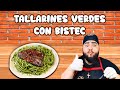 Tallarines verdes  churrasco 