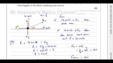 WME01/01 IAL (Edexcel) M1 June 2022,  Q4, Statics, Friction, Limiting Equilibrium