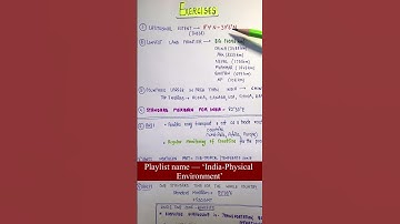 11th Geography NCERT || Chapter-1 Part-5 || Exercises || Lec.5 || Handwritten notes || An Aspirant !
