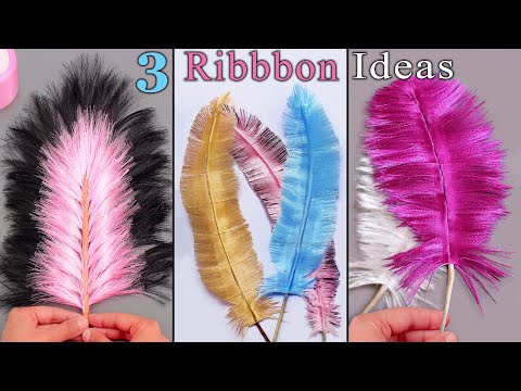 DIY Satin Ribbon Feathers, How to Make Silk Ribbon Feathers Easy