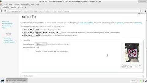 MediaWiki: how to upload image
