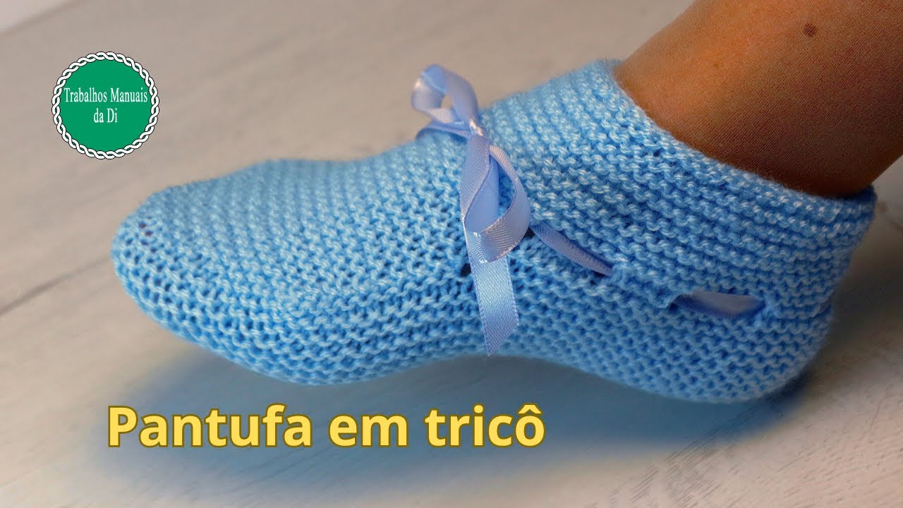 sapatilha de tricô para adulto