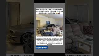Man Drives BMW E30 M3 Into His Living Room to Save It from Hurricane Matthew 😳😂 #shotrs