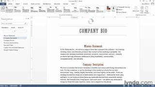 Word 2013 [Essential Training] - Applying a Theme to a Document 6/14P1