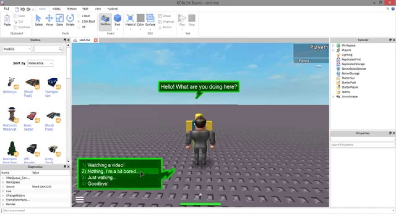 How To Make A Dialog On Roblox 2019 Youtube - how to add a decel in a roblox game