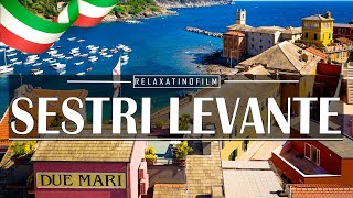 Beautiful Sestri Levante 4K • Relaxing Italian Music, Instrumental Romantic • Video 4K UltraHD