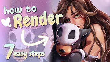 HOW to RENDER Digital Art | My Process from Sketch to Final in PROCREATE