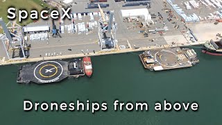 A Shortfall of Gravitas droneship and JRTI from above