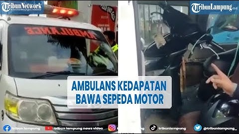 Viral Ambulans Diamankan Polisi Nyalakan Sirine Berisi Sepeda Motor @TRIBUNLAMPUNGNEWSVIDEO
