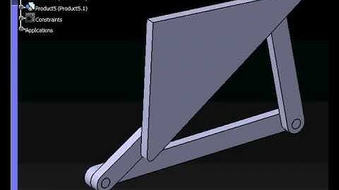 Four bar linkage simulation with Catia.avi