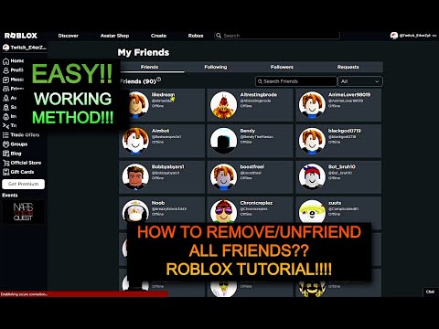 How To Remove All Friends on Roblox