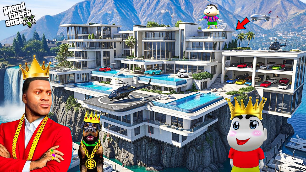 Franklin And Shinchan & Chop Become TRILLIONAIRE! in GTA 5! Bangla Gameplay