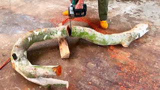 Creative Woodworking Idea From Discarded Pieces Of Wood Combined With Red Wood // Cheap Woodworking