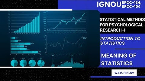 #ignou #exam || statistical methods for psychological research|| intro ||  MEANING OF STATISTICS
